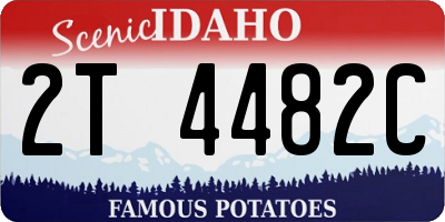 ID license plate 2T4482C