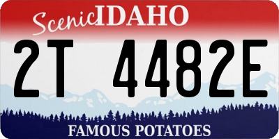 ID license plate 2T4482E