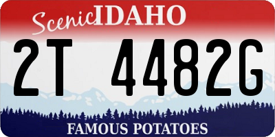 ID license plate 2T4482G