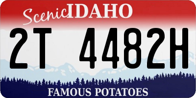 ID license plate 2T4482H