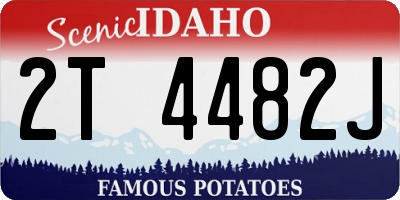 ID license plate 2T4482J