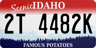 ID license plate 2T4482K