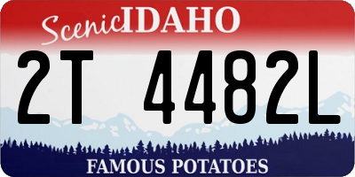ID license plate 2T4482L