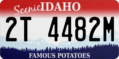 ID license plate 2T4482M