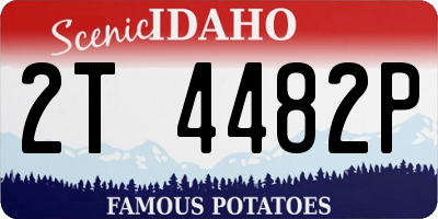 ID license plate 2T4482P