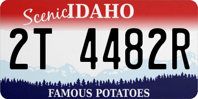 ID license plate 2T4482R