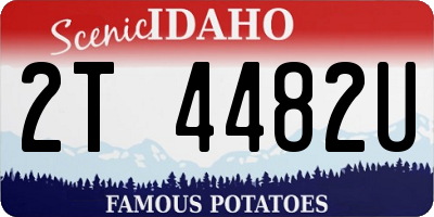 ID license plate 2T4482U