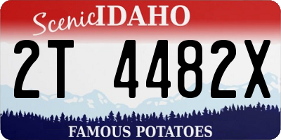 ID license plate 2T4482X