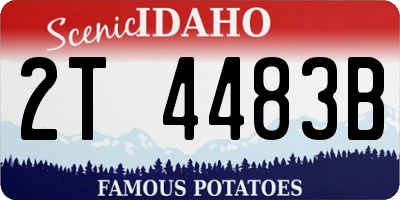 ID license plate 2T4483B