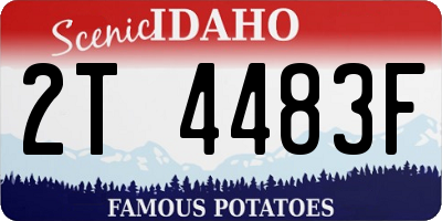 ID license plate 2T4483F