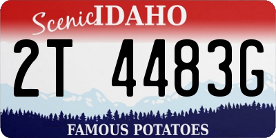 ID license plate 2T4483G