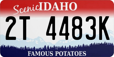 ID license plate 2T4483K