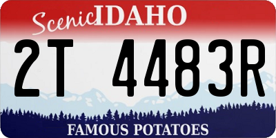 ID license plate 2T4483R