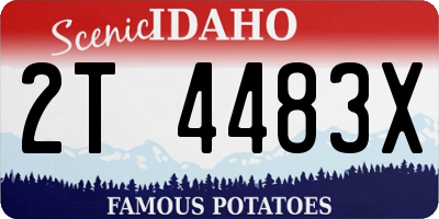 ID license plate 2T4483X