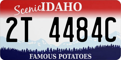 ID license plate 2T4484C