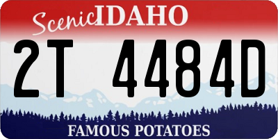 ID license plate 2T4484D