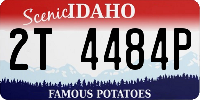 ID license plate 2T4484P