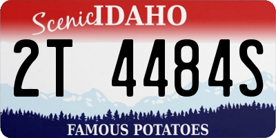 ID license plate 2T4484S