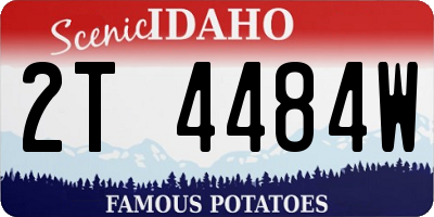 ID license plate 2T4484W