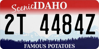 ID license plate 2T4484Z