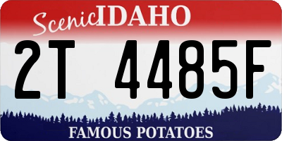 ID license plate 2T4485F