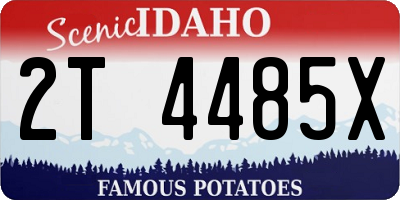 ID license plate 2T4485X