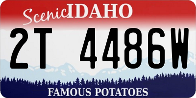 ID license plate 2T4486W
