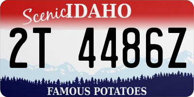 ID license plate 2T4486Z