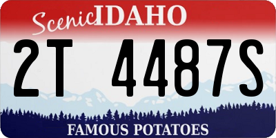 ID license plate 2T4487S