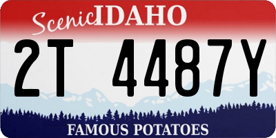 ID license plate 2T4487Y
