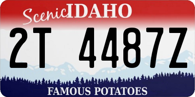 ID license plate 2T4487Z