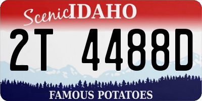 ID license plate 2T4488D