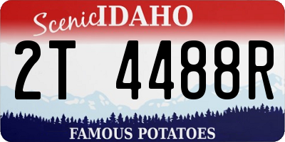 ID license plate 2T4488R