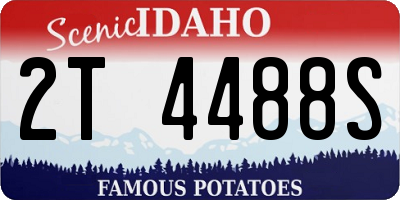 ID license plate 2T4488S