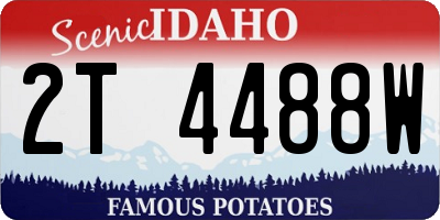 ID license plate 2T4488W