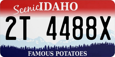 ID license plate 2T4488X