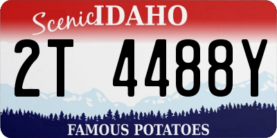 ID license plate 2T4488Y