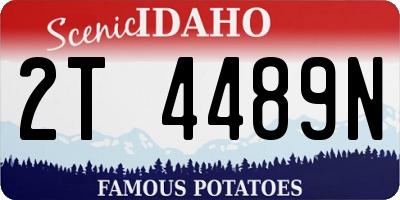 ID license plate 2T4489N