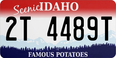 ID license plate 2T4489T
