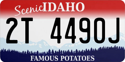 ID license plate 2T4490J