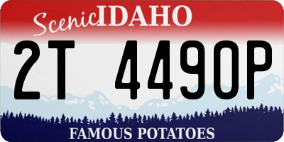 ID license plate 2T4490P