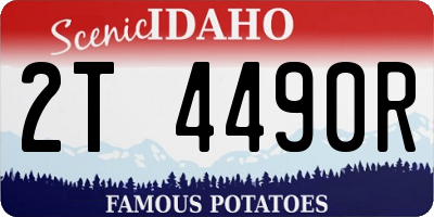 ID license plate 2T4490R