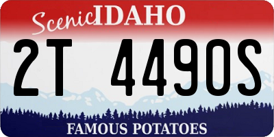 ID license plate 2T4490S