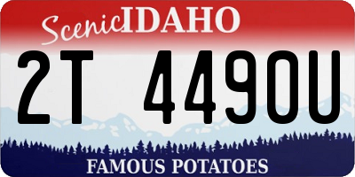 ID license plate 2T4490U