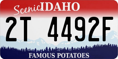 ID license plate 2T4492F