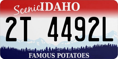 ID license plate 2T4492L