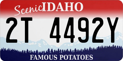 ID license plate 2T4492Y