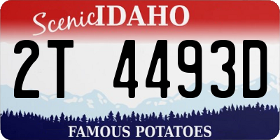 ID license plate 2T4493D