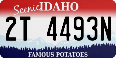 ID license plate 2T4493N