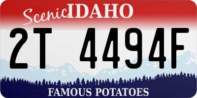 ID license plate 2T4494F